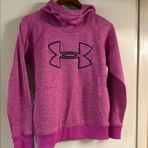 Under Armour Pink Cowl Neck Hoodie Sweater Womens Size Small